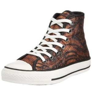 Limited Edition Converse Sequin Animal Print High Top Sneakers